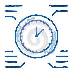 clock time healthy life doodle icon hand drawn illustration