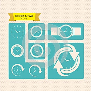 Clock and time icons