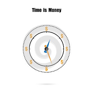 The clock and time is money concept,long term financial investment,superannuation savings,future income,annual revenue,money prof