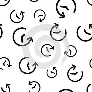 Clock time seamless pattern background. Business concept vector