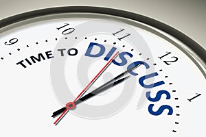 Clock with time to discuss