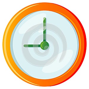 Clock Timer Icon Flat Design Style Illustration Vector