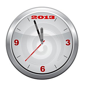Clock to 2013, New Year, vector.