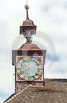 Clock in top of church