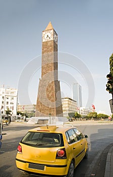 Clock Tower ave Habib Bourguiba Tunis Tunisia Afr photo