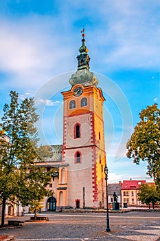 Hodinová veža hradu Banská Bystrica. Slovensko.