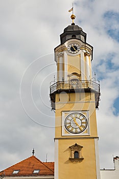 Hodinová věž v Banské Bystrici, Slovensko.