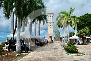 Clock Tower and Boardwalk in Frederiksted, St. Croix