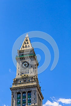 Clock tower in Boston sky