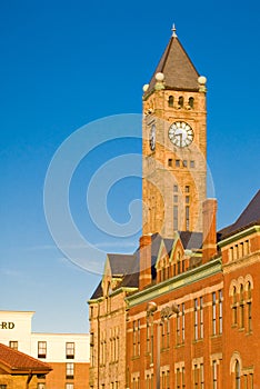 Clock tower on a building photo