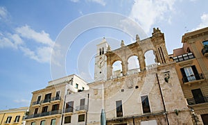 Clock Tower in the center of Bari, Italy