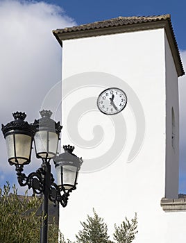 Clock Tower at Church Parroqial de Santa Maria, Senes Village photo