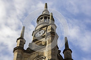 Clock tower in the city of Glasgow.