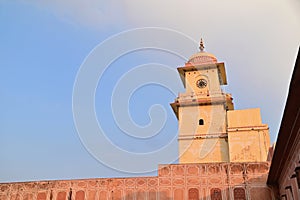 Clock Tower at City Palace or Chandra Mahal During Sunset in Jaipur, Rajasthan