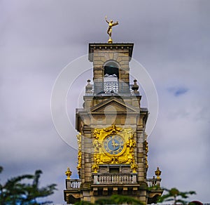 The clock tower at Cliveden House hotel photo