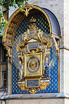 Clock Tower of the Conciergerie Castle. Paris, France