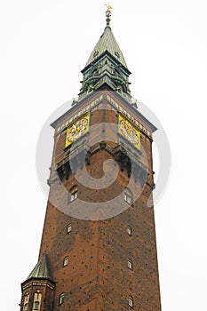 Clock tower of Copenhagen city hall
