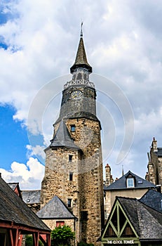 The Clock Tower of Dinan, Brittany, France.