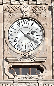 Clock on tower in dolmabahce palace - istanbul
