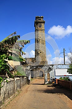 The clock tower in Fort Gale at Sri Lanka