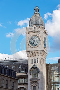 Clock Tower of the Gare de Lyon in Paris