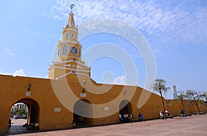 The clock tower gate of Cartagena, Colombia