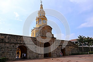 The clock tower gate of Cartagena, Colombia