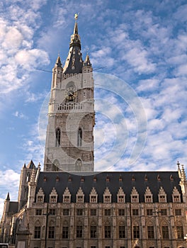 Clock tower in Ghent