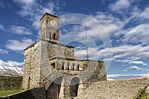 Clock Tower in Gjirokaster Albania.