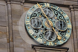 Clock tower on Hamburg town hall