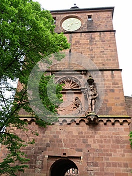 Clock tower of Heidelberg castle