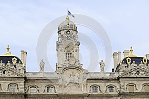 Clock tower, Hotel de Ville, Place des Terreaux