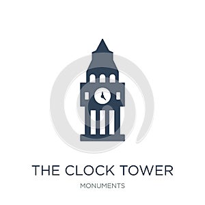 the clock tower icon in trendy design style. the clock tower icon isolated on white background. the clock tower vector icon simple