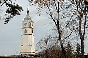 The clock tower in Kalemagdan Park near Belgrade Fortress in Belgrade, Serbia