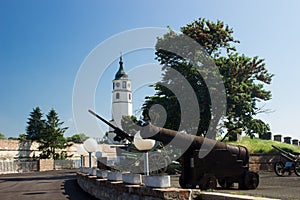 Clock tower of Kalemegdan Belgrade fortress