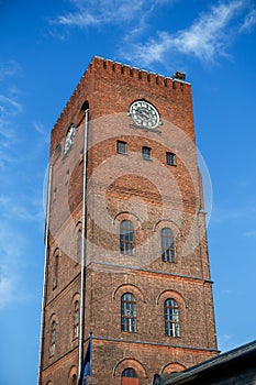 Clock tower of Kreenholm Manufactury in Narva