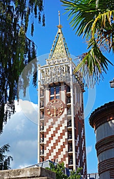 Clock Tower is located on Piazza Square. Butumi, Georgia