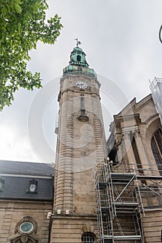 Clock tower at Luxembourg Gare Centrale photo