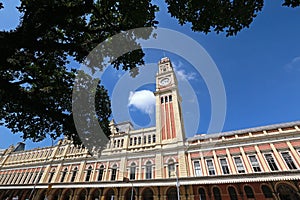 Clock tower of the Luz station, Sao Paulo