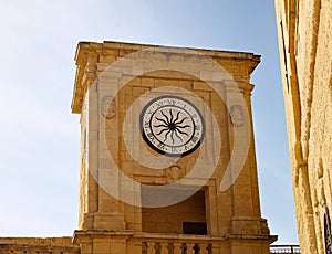 Clock on a tower in Malta