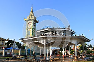 The clock tower in Mandalay city, Myanmar