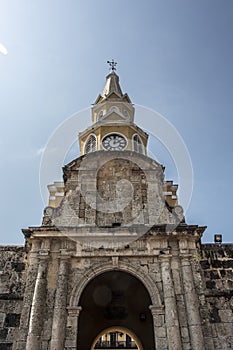 Clock Tower Monument Monumento Torre Del Reloj in Cartagena de Indias - Colombia photo