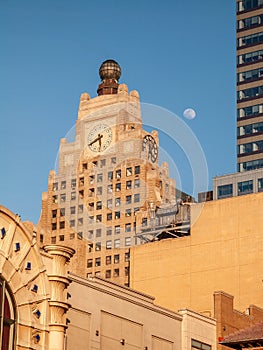 Clock Tower and Moon