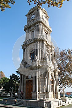 Clock tower near Dolmabahce palace, Istanbul, Turkey