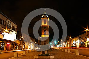 Clock tower at night