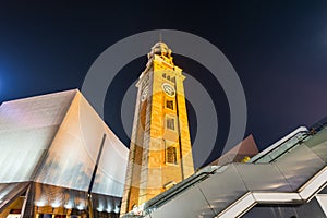 The Clock Tower at night in Tsim Sha Tsui, Kowloon, Hong Kong.The Clock Tower at night in Tsim Sha Tsui, Kowloon, Hong Kong.