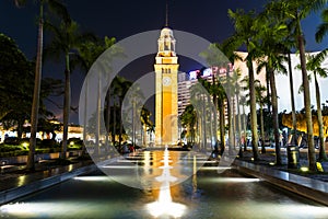 The Clock Tower at night in Tsim Sha Tsui, Kowloon, Hong Kong.The Clock Tower at night in Tsim Sha Tsui, Kowloon, Hong Kong.