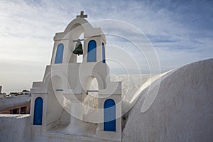 Clock tower in Oia, Santorini (Thera) - The Cyclades in Greece