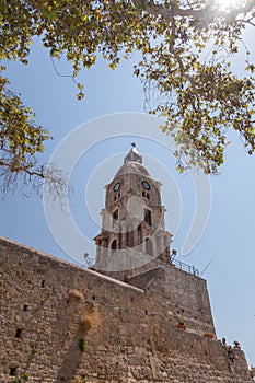 Clock tower in old town Rhodes