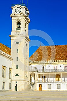 Clock Tower in the old university, in Coimbra
